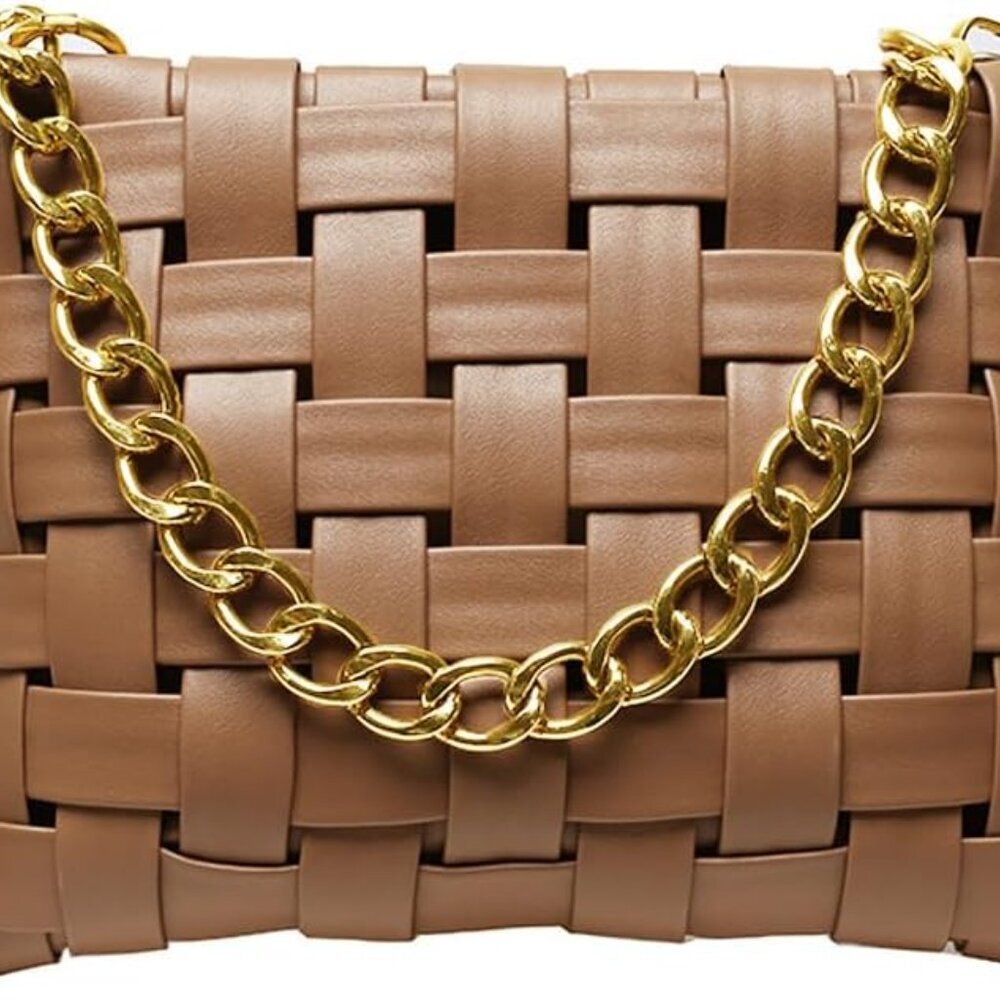 Woven Crossbody Bags for Women Leather Braided Purse and Handbags Shoulder Bag w